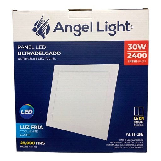 [12105] LAMPARA LED PARA EMPOTRAR CUADRADA 30W 6400K ANGEL LIGHT