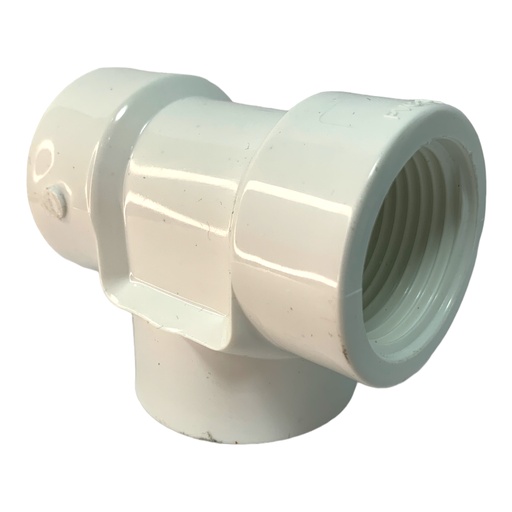 [12223] TEE PVC 1" CON ROSCA BLANCO
