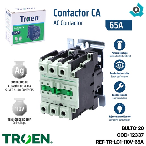 [12337] CONTACTOR CA 65A 110V TROEN