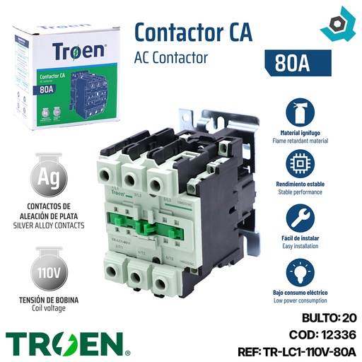[12336] CONTACTOR CA 80A 110V TROEN
