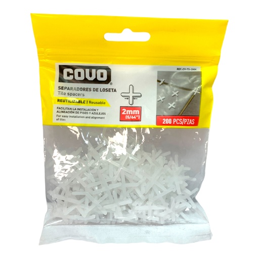 [12356] SEPARADORES DE CERAMICAS 2MM 200 PZAS COVO