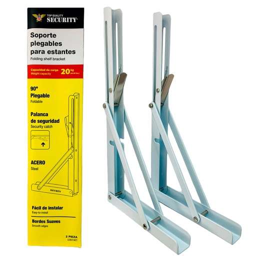[12351] SOPORTE PLEGABLE PARA ESTANTES 15.5X30CM 20KG SECURITY