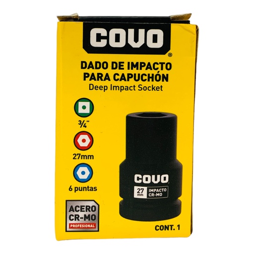 [12299] DADO DE IMPACTO 27MM X 3/4” COVO