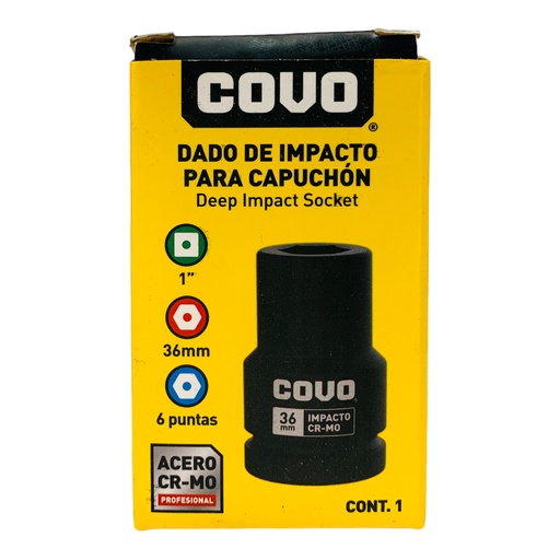 [12279] DADO DE IMPACTO 36MM X 1” COVO