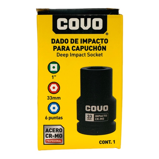 [12287] DADO DE IMPACTO 33MM X 1” COVO