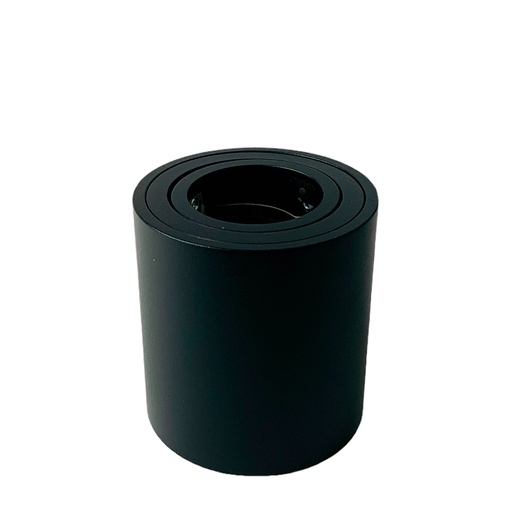 [12270] LAMPARA SPOT REDONDA SUPERFICIAL GU10 8.4CM NEGRO ANGEL LIGHT
