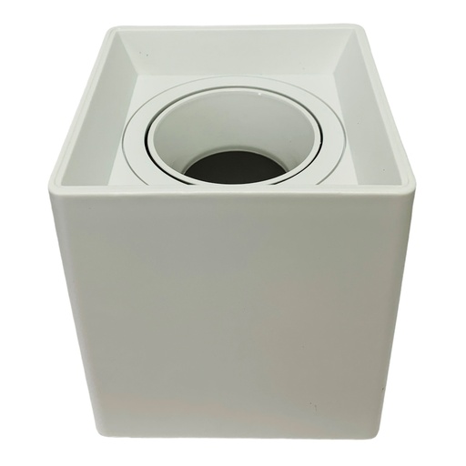 [12271] LAMPARA SPOT CUADRADA SUPERFICIAL GU10 10.5CM BLANCO ANGEL LIGHT