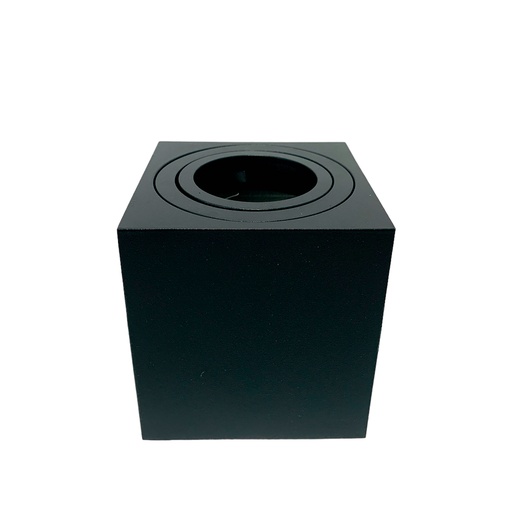 [12268] LAMPARA SPOT CUADRADA SUPERFICIAL GU10 8.4CM NEGRO ANGEL LIGHT