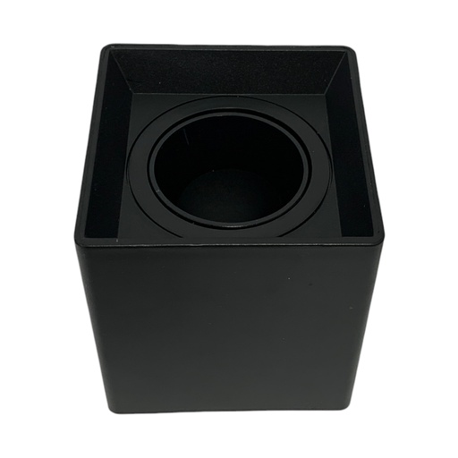 [12272] LAMPARA SPOT CUADRADA SUPERFICIAL GU10 10.5CM NEGRO ANGEL LIGHT