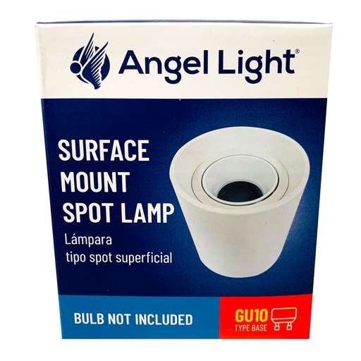 [12274] LAMPARA SPOT REDONDA SUPERFICIAL GU10 10.5CM BLANCO ANGEL LIGHT