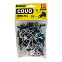 REMACHES 3/16" X 1/2" ALUMINIO NEGRO 50 PIEZAS COVO