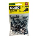 REMACHES 3/16" X 3/8" ALUMINIO NEGRO 50 PIEZAS COVO