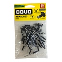 REMACHE 1/8" X 1/2" ALUMINIO NEGRO 50 PIEZAS COVO