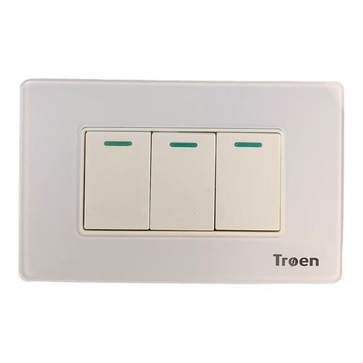 [12445] APAGADOR TRIPLE DE ACRILICO BLANCO TROEN