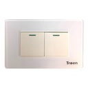 APAGADOR DOBLE 3 WAY DE ACRILICO BLANCO TROEN
