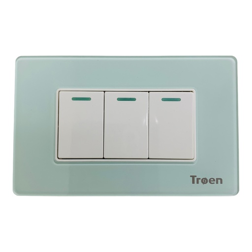[12450] APAGADOR TRIPLE DE ACRILICO VERDE AGUA TROEN