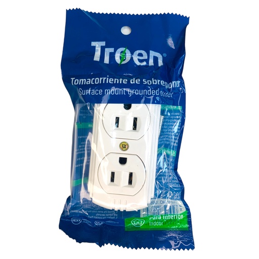 [12463] TOMACORRIENTE DE SOBREPONER 125V TROEN