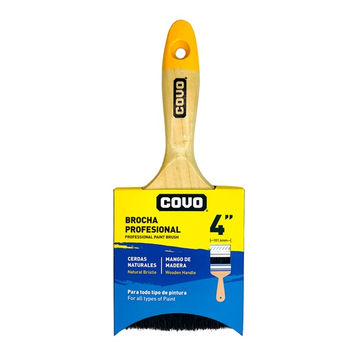 [12466] BROCHA PROFESIONAL 4" NEGRO COVO