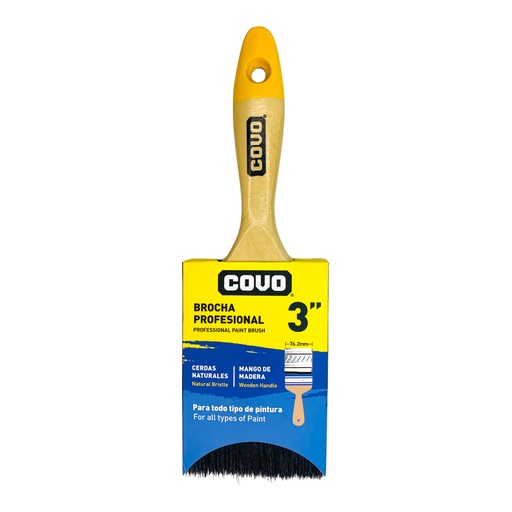 [12470] BROCHA PROFESIONAL 3" NEGRO COVO