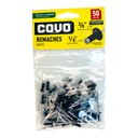 REMACHE 1/8" X 3/8" ALUMINIO NEGRO 50 PIEZAS COVO