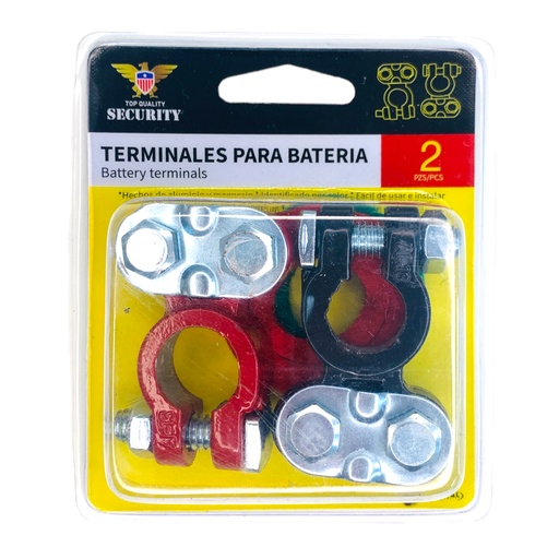 [12478] BORNES PARA BATERIA 2 PZAS SECURITY