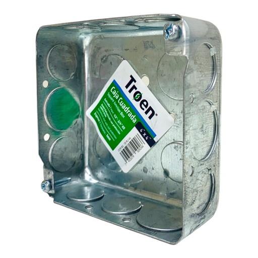 [12485] CAJETIN CUADRADO 4X4 ACERO GALVANIZADO TROEN