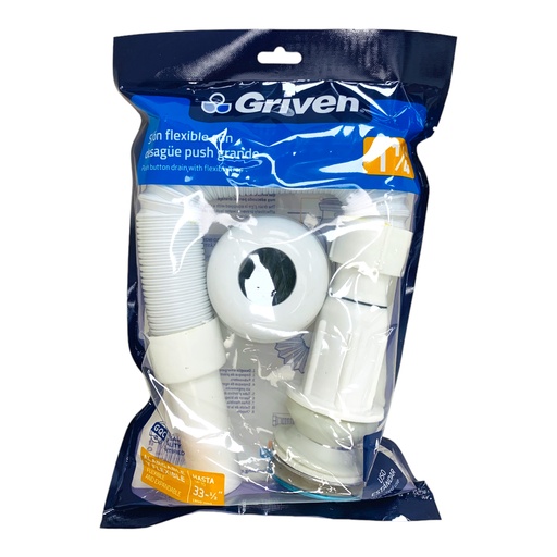 [12493] SIFON FLEXIBLE CON DESAGUE PUSH GRANDE 1 1/4" GRIVEN