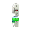REGLETA ELECTRICA 6 TOMAS CON 2 PUERTOS TIPO C TROEN