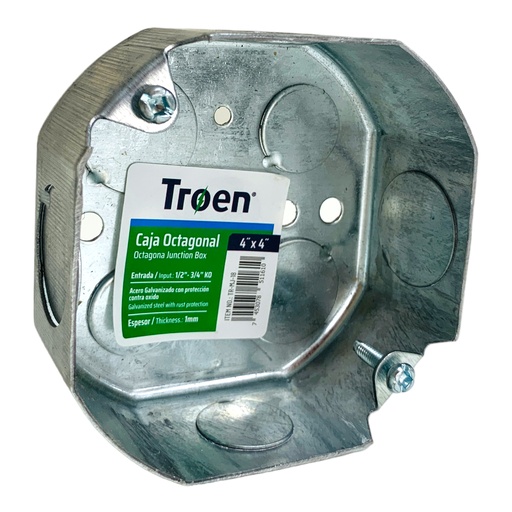 [12489] CAJETIN OCTAGONAL 4X4 ACERO GALVANIZADO TROEN