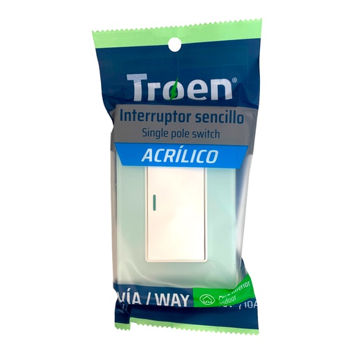 [12518] APAGADOR INDIVIDUAL 3 WAY ACRILICO VERDE AGUA TROEN