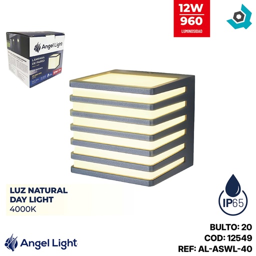 [12549] LAMPARA DE PARED 12W 4000K ANGEL LIGHT