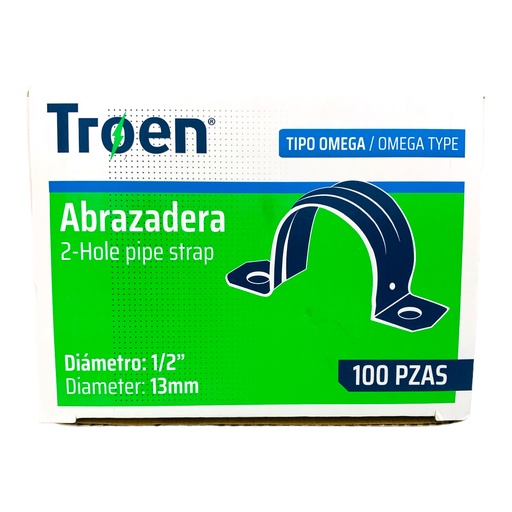 [12550] ABRAZADERA OMEGA 1/2" 100 PZAS TROEN