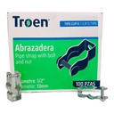 ABRAZADERA CLIP DE 1/2" 100 PZAS TROEN