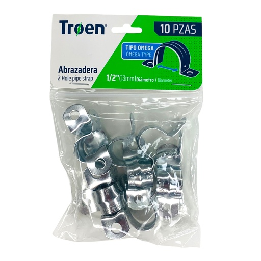 [12554] ABRAZADERA OMEGA 1/2" 10 PZAS TROEN