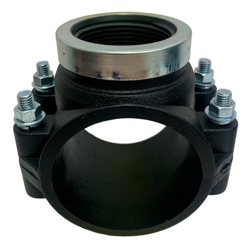 [12579] ABRAZADERA PARA RIEGO PP CON ROSCA 75MM X 2" TUBRICA