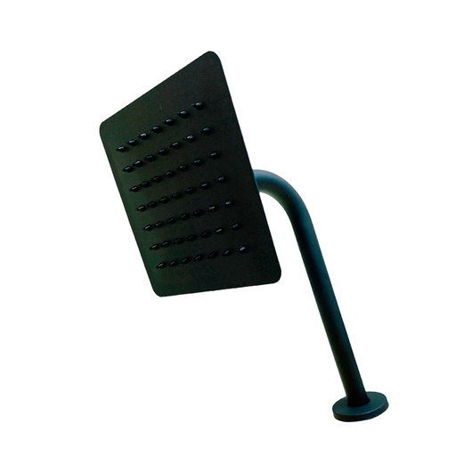 [12615] REGADERA TIPO LLUVIA 6" NEGRO MATE CUADRADA GRIVEN