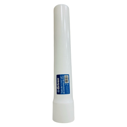 [12619] TUBO DE EXTENSION PVC 1 1/4" X 8" GRIVEN