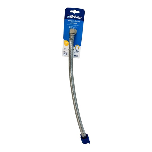 [12668] MANGUERA FLEXIBLE 1/2" X 1/2" 40CM GRIVEN