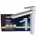 GRIFERIA CUELLO ALTO PARA LAVAMANOS BLANCO GRIVEN ELITE EDICION MILAN COLLECTION