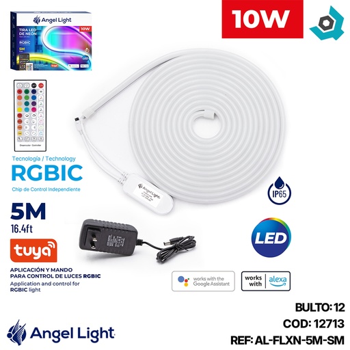 [12713] TIRA DE LUZ LED NEON 5 METROS RGBIC ANGEL LIGHT