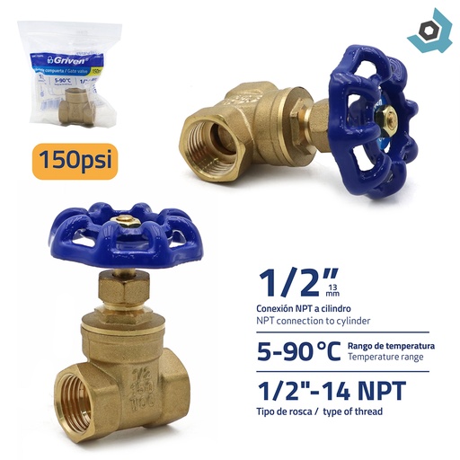 [12733] VALVULA COMPUERTA 1/2" GRIVEN