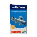 LLAVE DE ANGULO DOBLE 1/2" GRIVEN