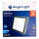 LAMPARA LED SUPERFICIAL CUADRADA 12W 4000K NEGRA ANGEL LIGHT