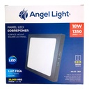 LAMPARA LED SUPERFICIAL CUADRADA 18W 4000K NEGRA ANGEL LIGHT