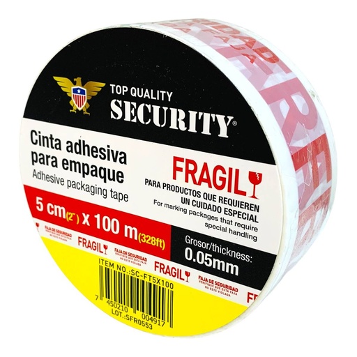 [12929] CINTA ADHESIVA 5CM X 100M PARA EMPAQUE SECURITY