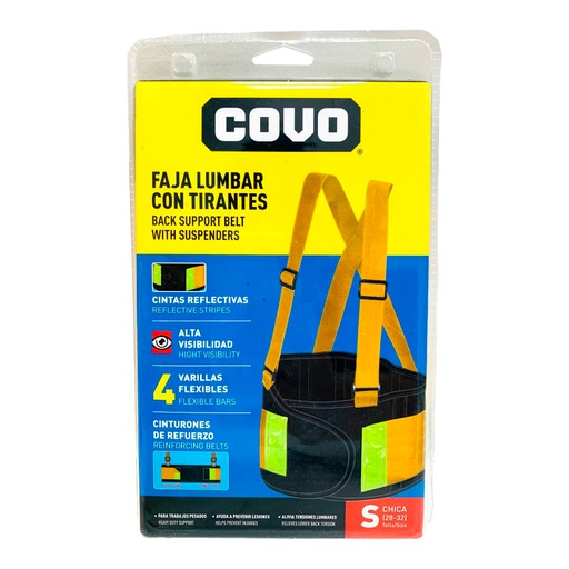 [12974] FAJA LUMBAR CON TIRANTES TALLA S COVO