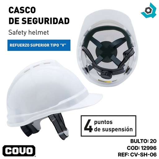 [12996] CASCO DE SEGURIDAD BLANCO COVO