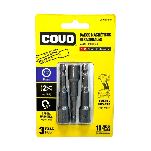 [13022] DADOS MAGNETICOS HEXAGONALES 3 PZAS COVO