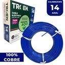 CABLE ELECTRICO 14 AWG AZUL 7 HILOS TROEN