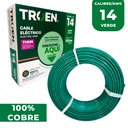 CABLE ELECTRICO 14 AWG VERDE 7 HILOS TROEN